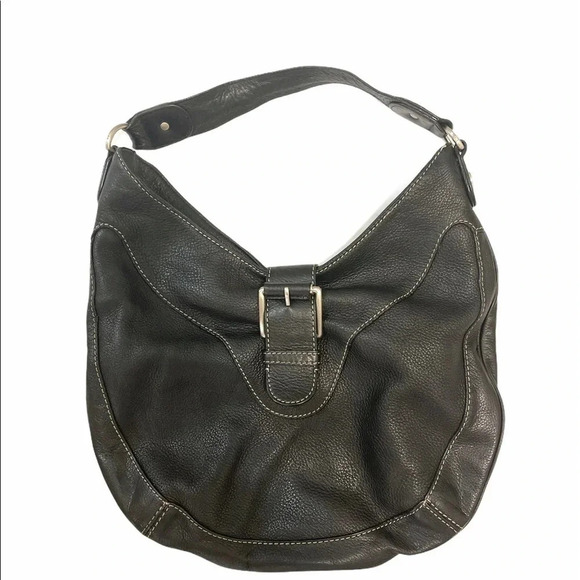 Michael Kors Black Pebbled Leather Hobo Bag - Picture 1 of 14